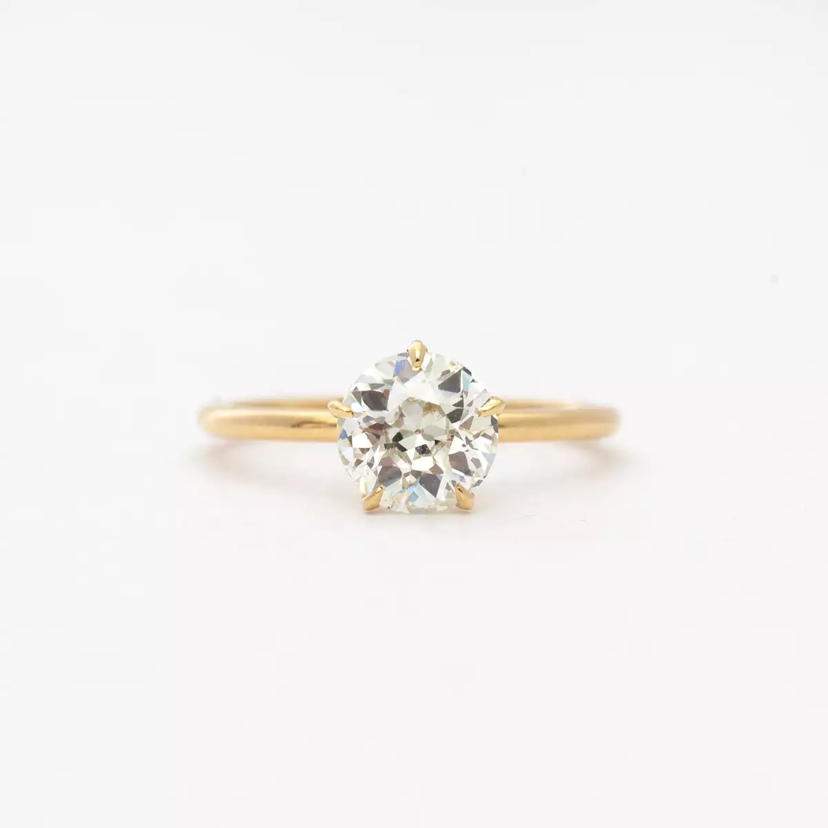 1.42 ct Old European Vault Five-Prong Solitaire