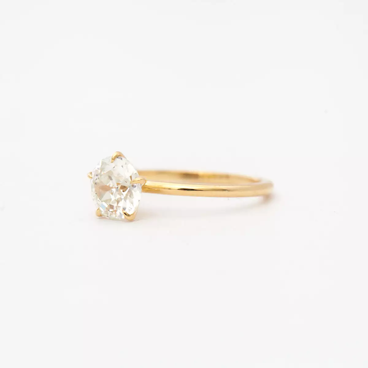 1.42 ct Old European Vault Five-Prong Solitaire