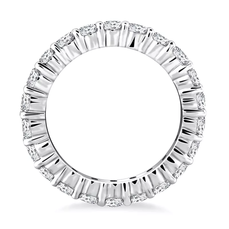 14k White Gold Ageless Round Cut Diamond Eternity Ring