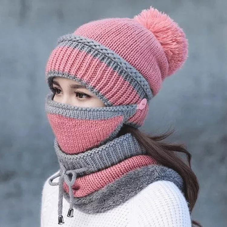 2022 New 3 in 1 Winter Beanie Set