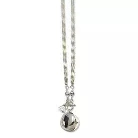 A Von Treskow Round Silver Locket Necklace.