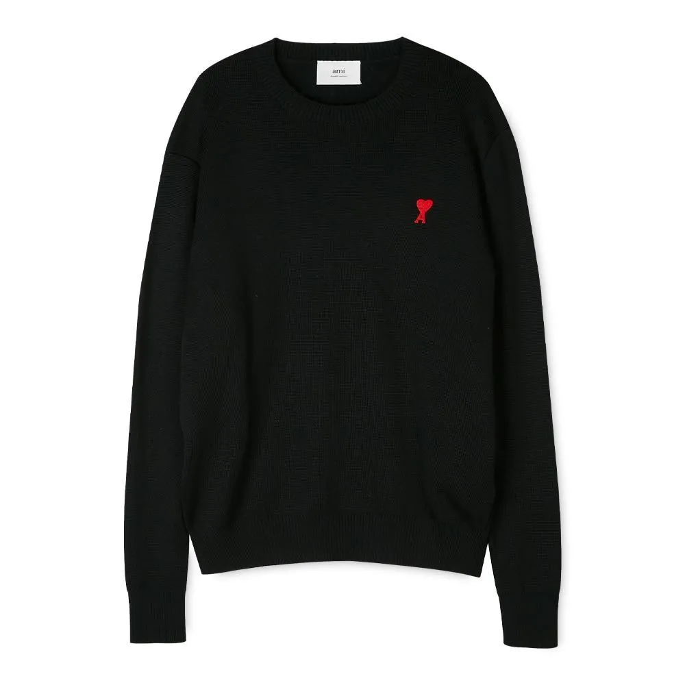 AMI PARIS  |Crew Neck Unisex Wool Street Style Long Sleeves Plain Logo