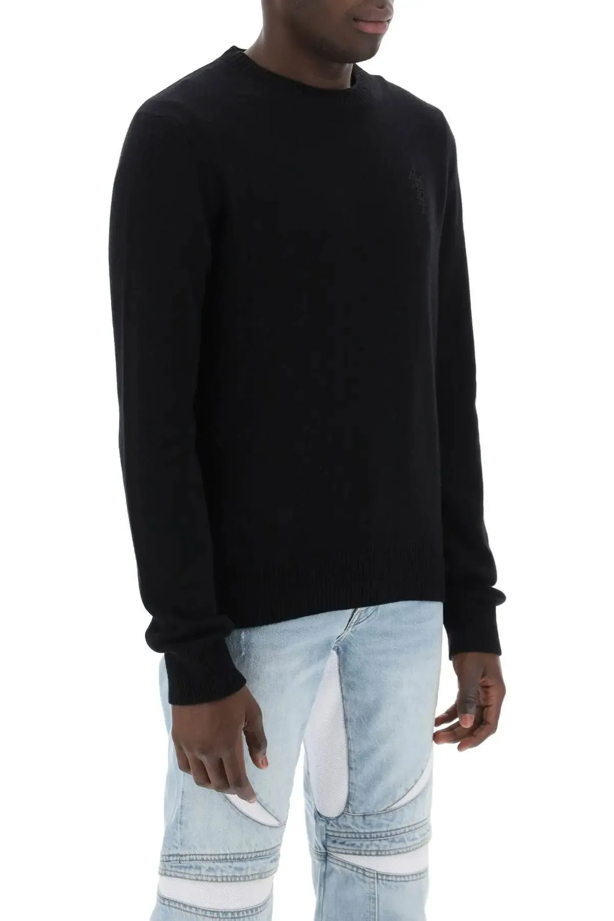 AMIRI  |Crew Neck Cashmere Street Style Long Sleeves Plain Logo