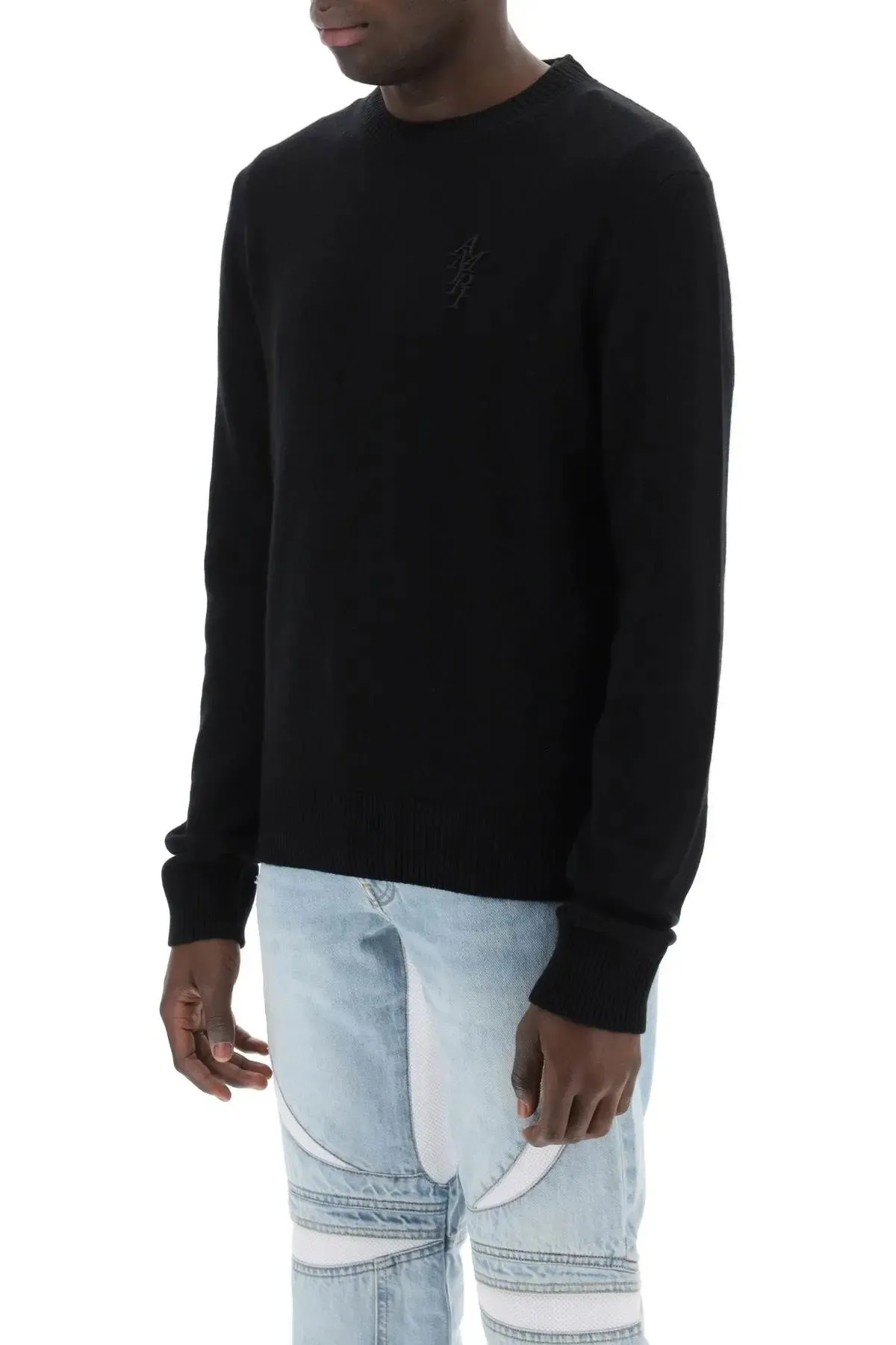 AMIRI  |Crew Neck Cashmere Street Style Long Sleeves Plain Logo