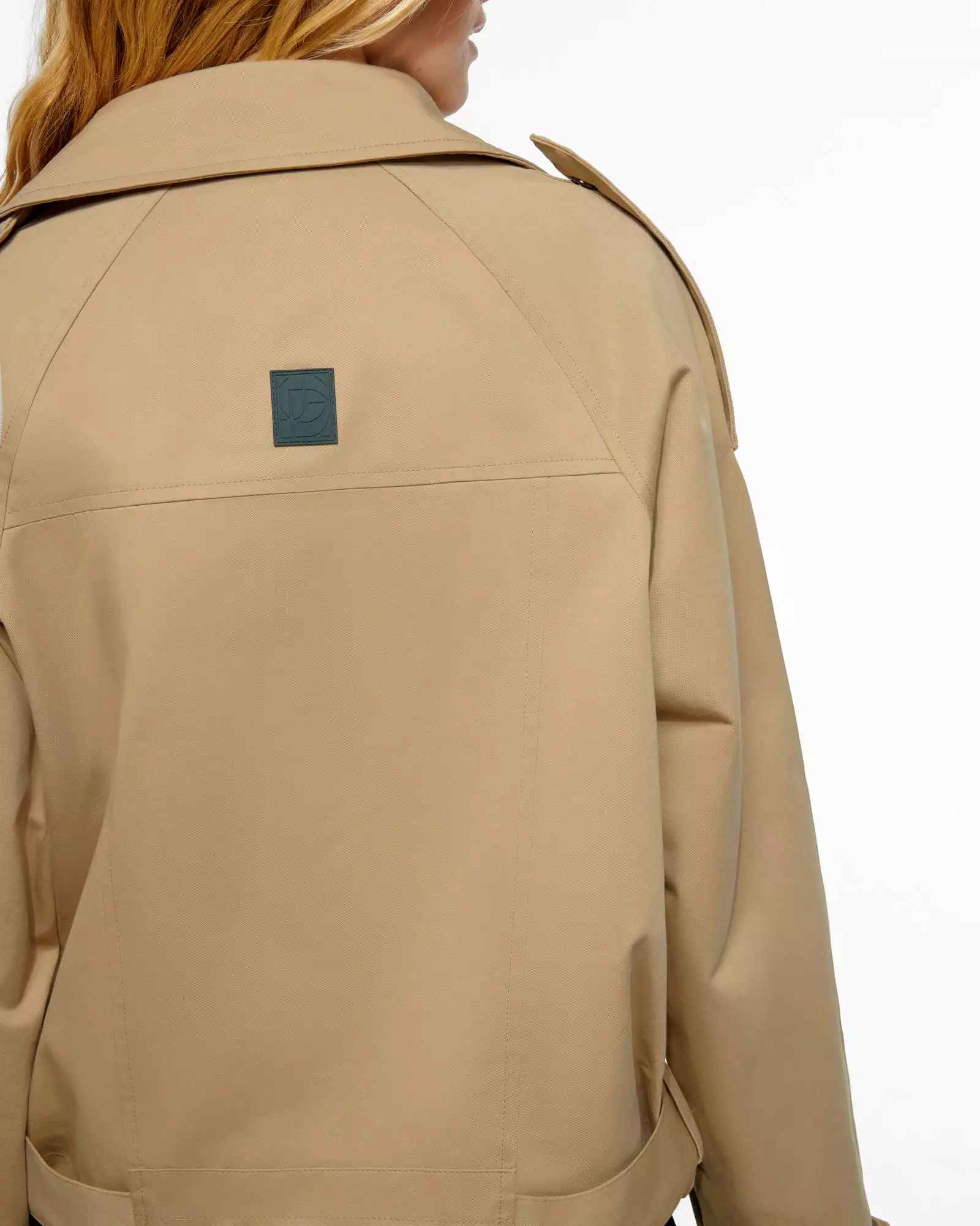 ARLBERG CROPPED TRENCH JACKET  SAND