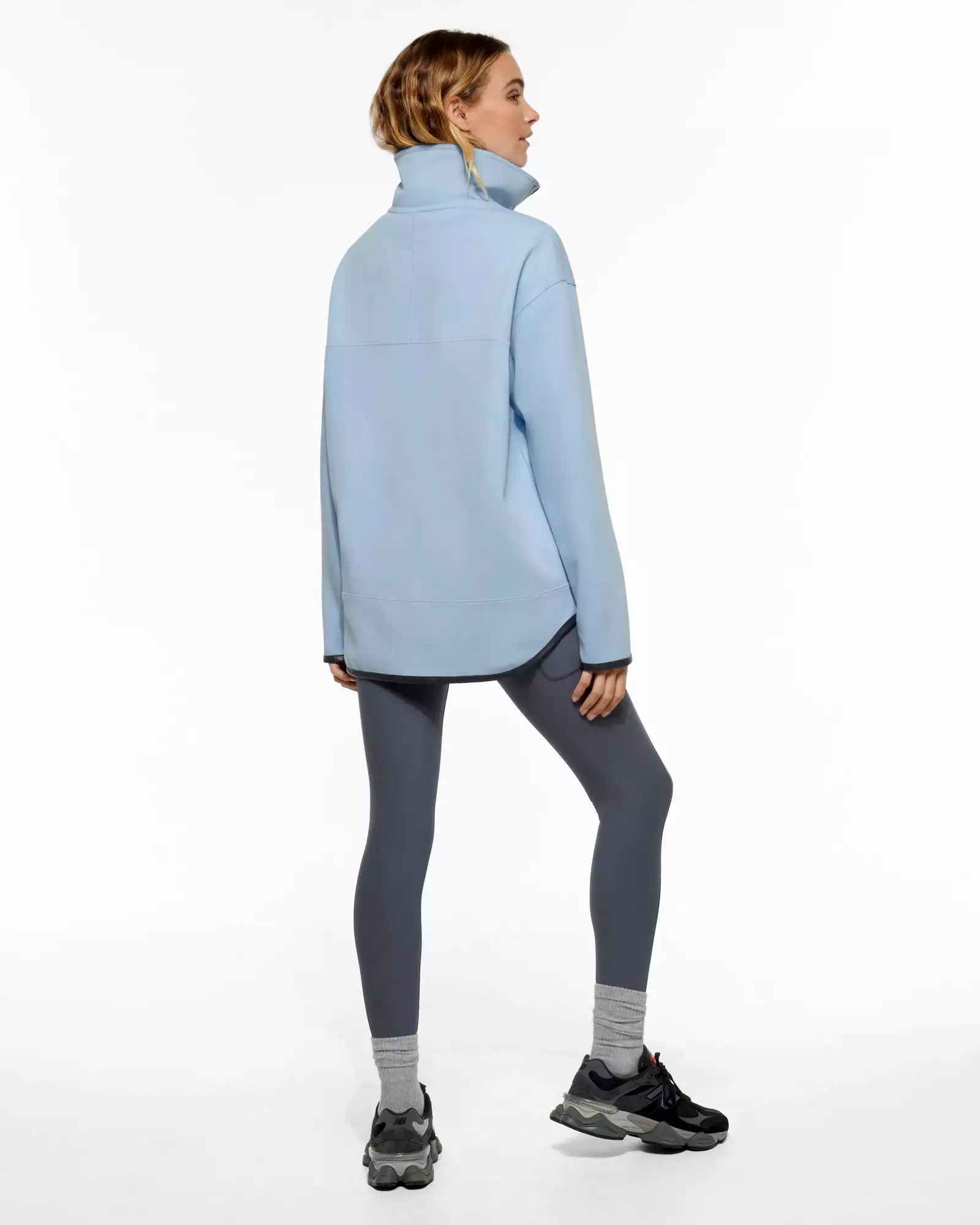 ARLBERG HALF-ZIP SCUBA SWEATER SKY BLUE