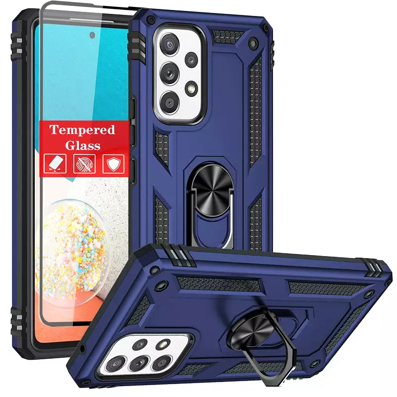 Armor Ring Bracket Phone Case For Samsung A53(5G) With 1-Pc Screen Protector-Fast Delivery