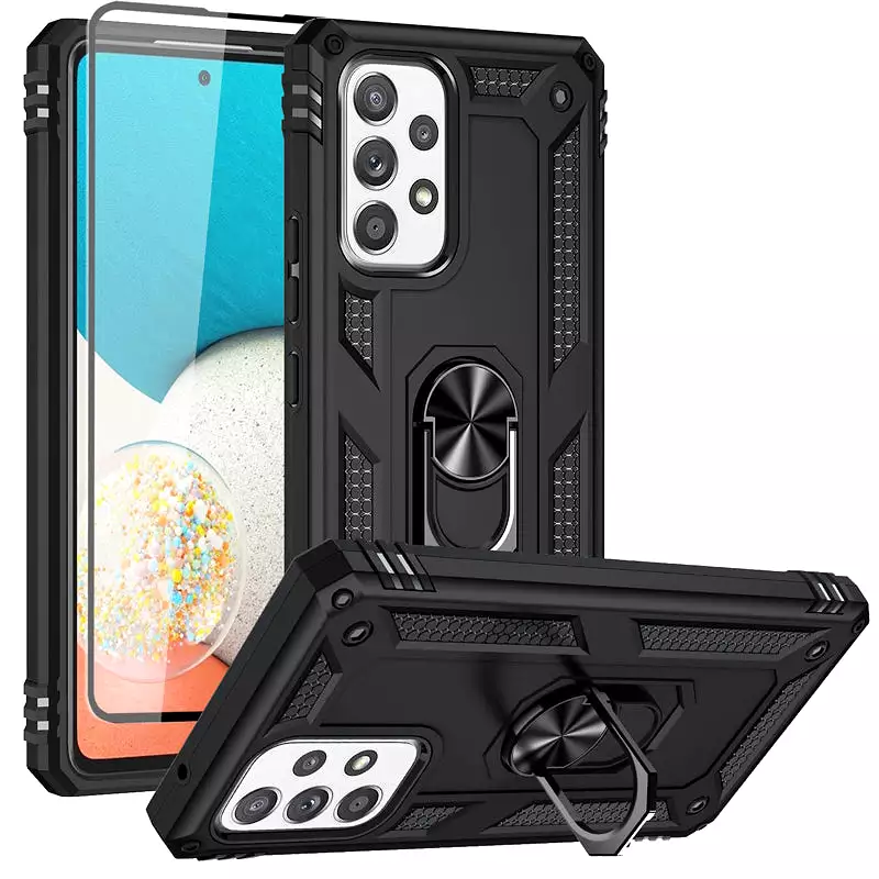 Armor Ring Bracket Phone Case For Samsung A53(5G) With 1-Pc Screen Protector-Fast Delivery