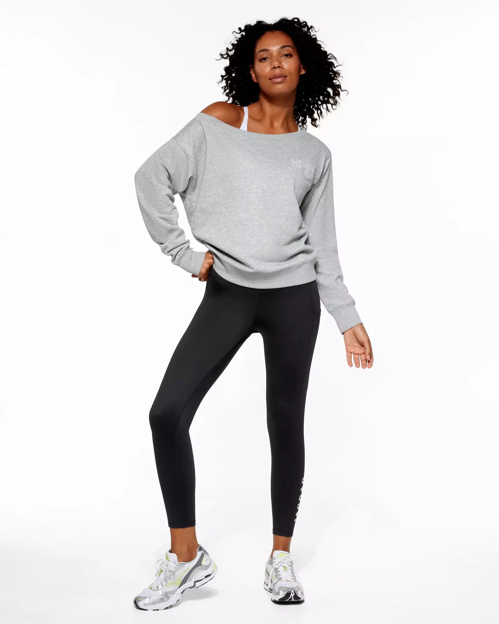 ASCOT OFF-SHOULDER SWEATER  GREY