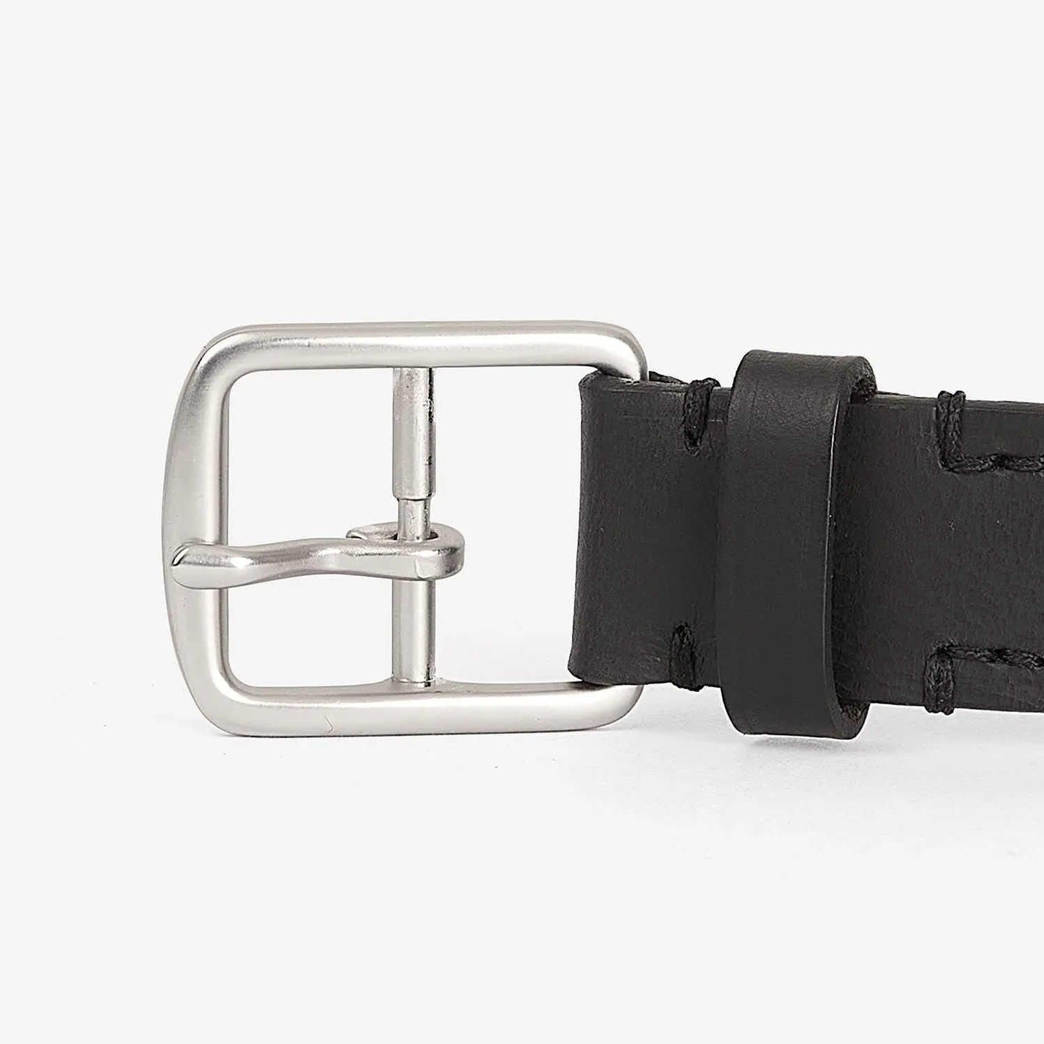 Barbour Men's Lanark Leather Belt in Black