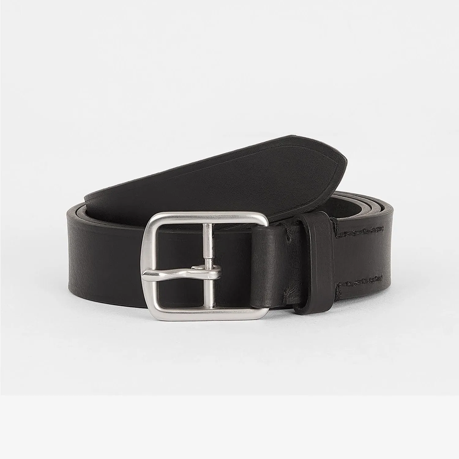 Barbour Men's Lanark Leather Belt in Black