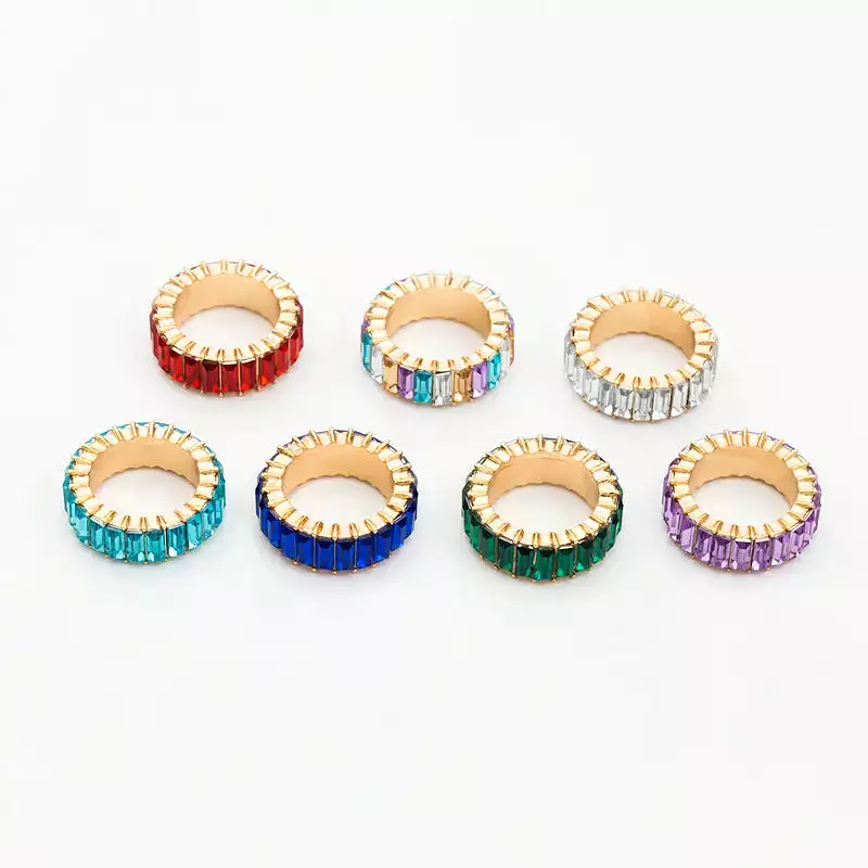 Bindi Baguette Eternity Band 925 Ring LIN40