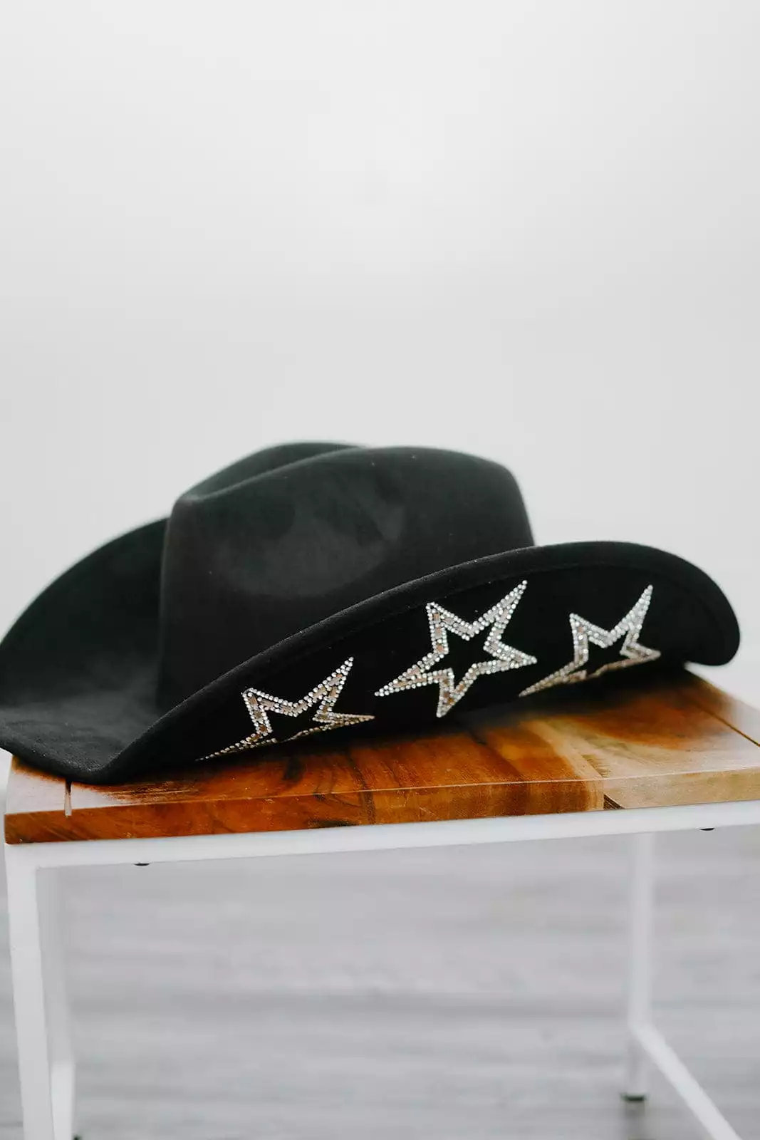 Black Glitz Star Cowgirl Hat