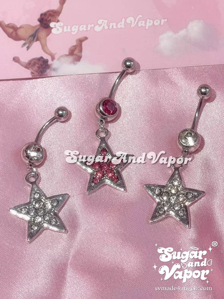 Bling Y2K Star Belly Ring