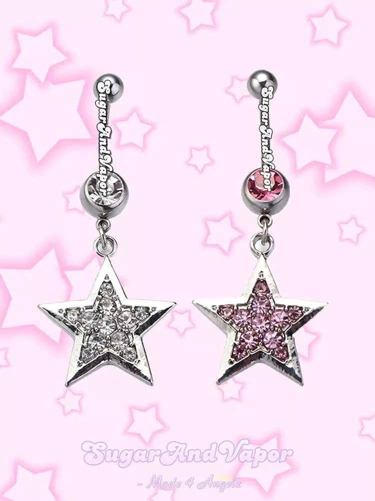 Bling Y2K Star Belly Ring