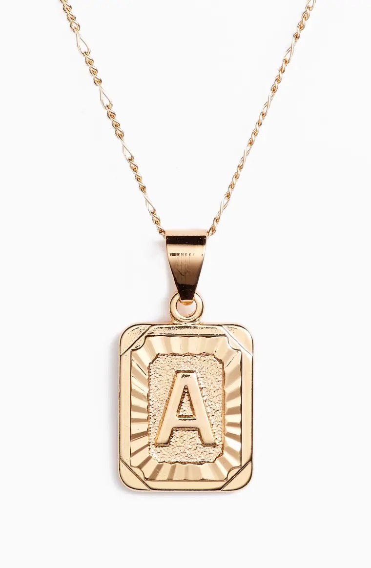 BRACHA Initial Card Necklace