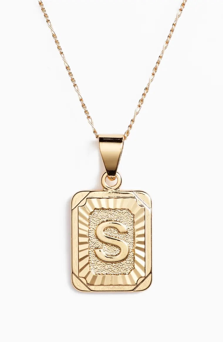 BRACHA Initial Card Necklace