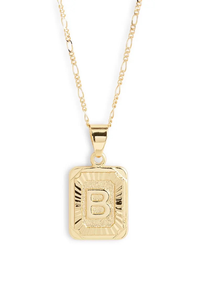 BRACHA Initial Card Necklace