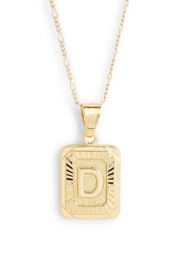 BRACHA Initial Card Necklace