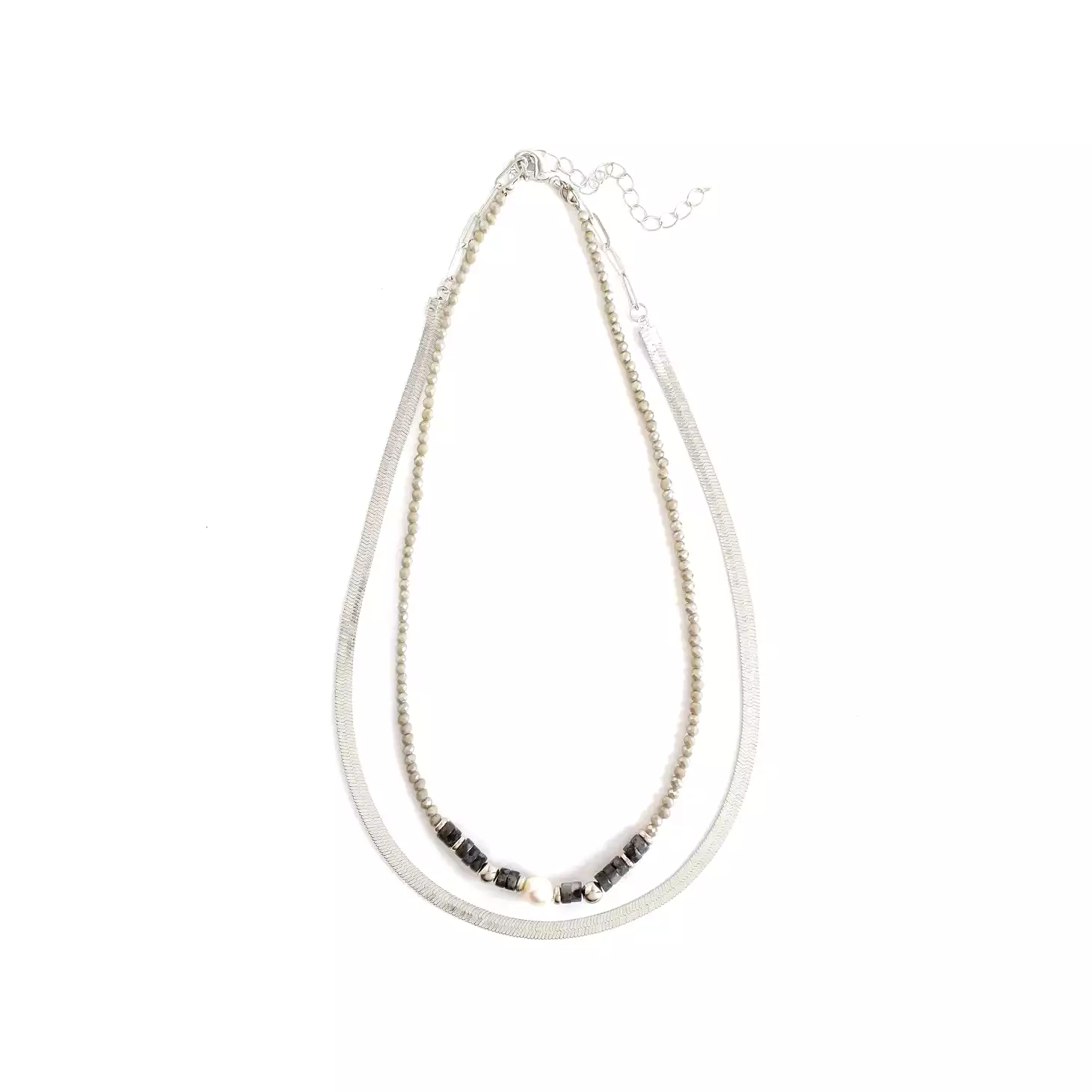 Calah Pearl Double Layer Necklace