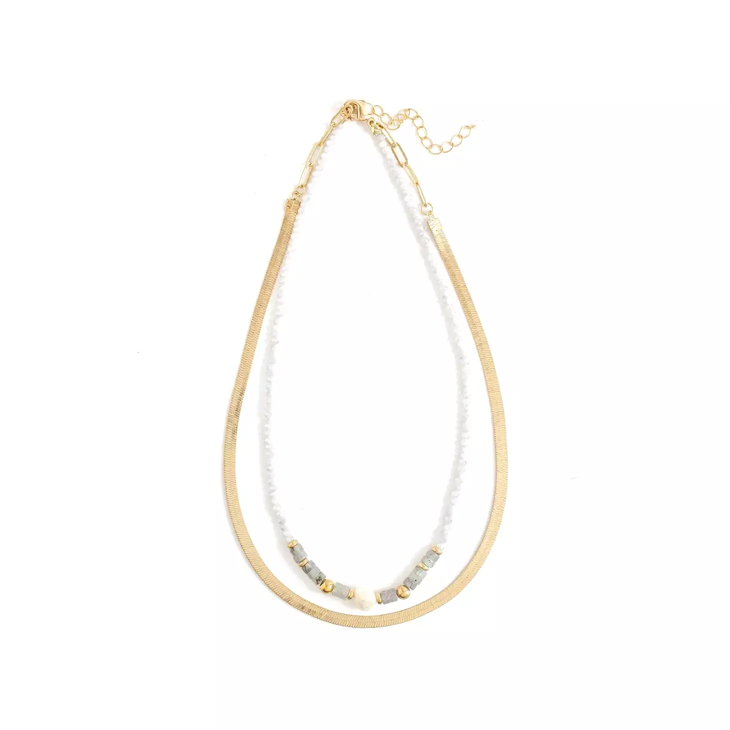 Calah Pearl Double Layer Necklace