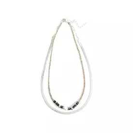 Calah Pearl Double Layer Necklace