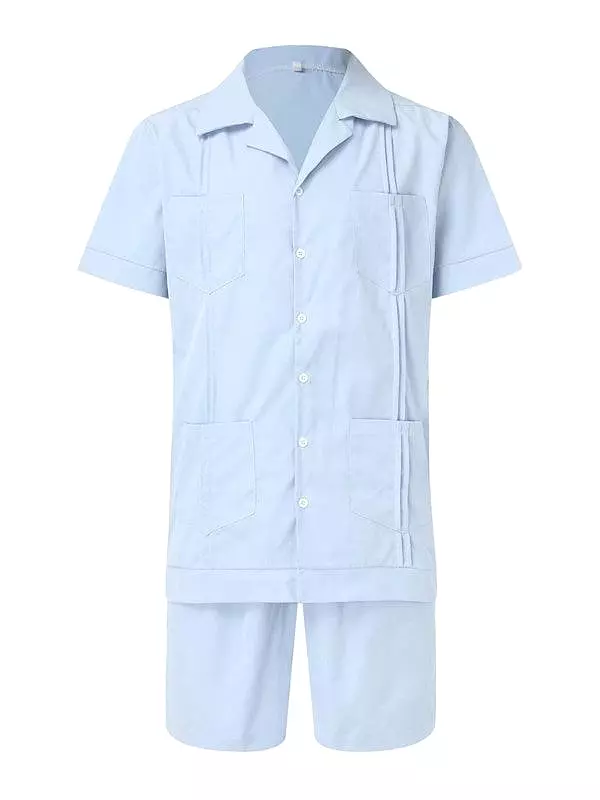 Casual Linen Men Clothing Set