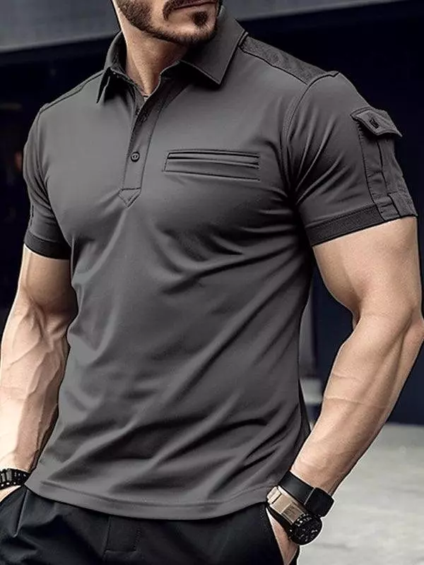 Chest Pocket Men Polo Shirt