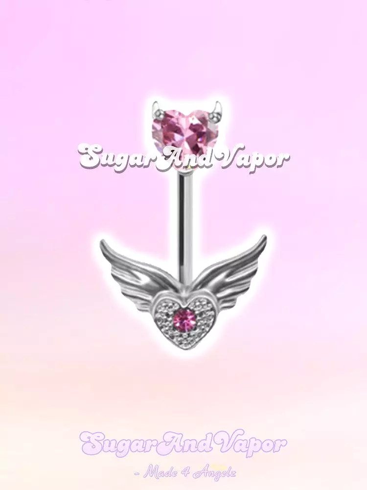 Chibi Moon Heart Belly Ring