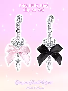 Coquette Ribbon Bow Clip-on 2.0 Fake Belly Ring