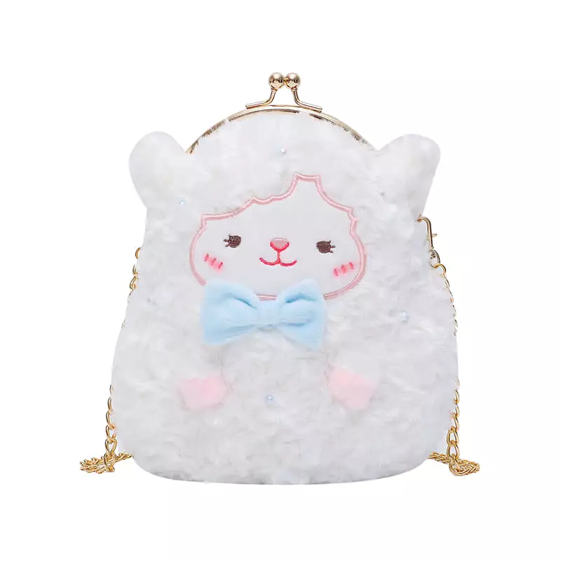 CUTE LAMB PLUSH SHOULDER BAG BY8023