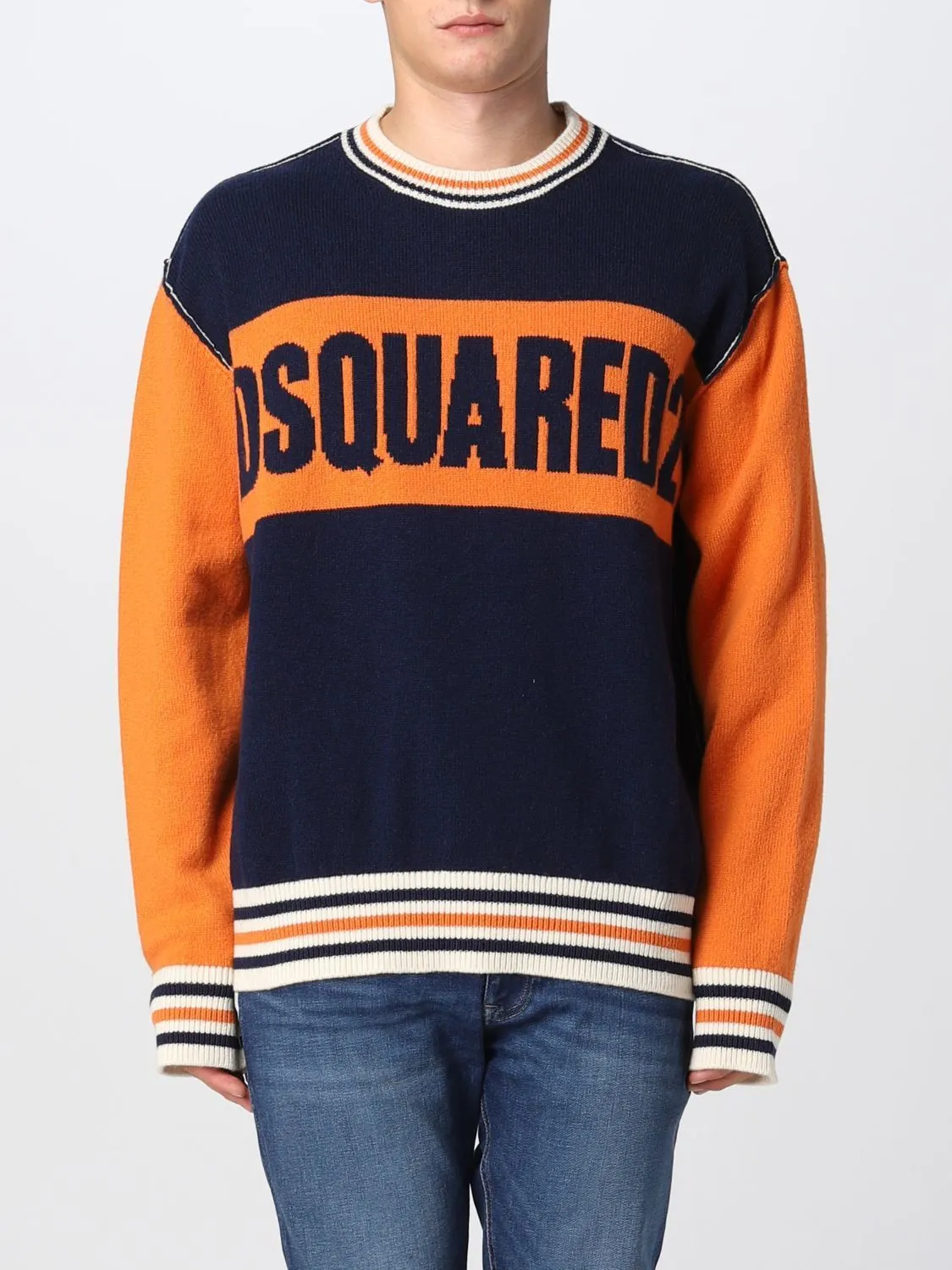 D SQUARED2  |Crew Neck Unisex Wool Street Style Long Sleeves Logo Luxury