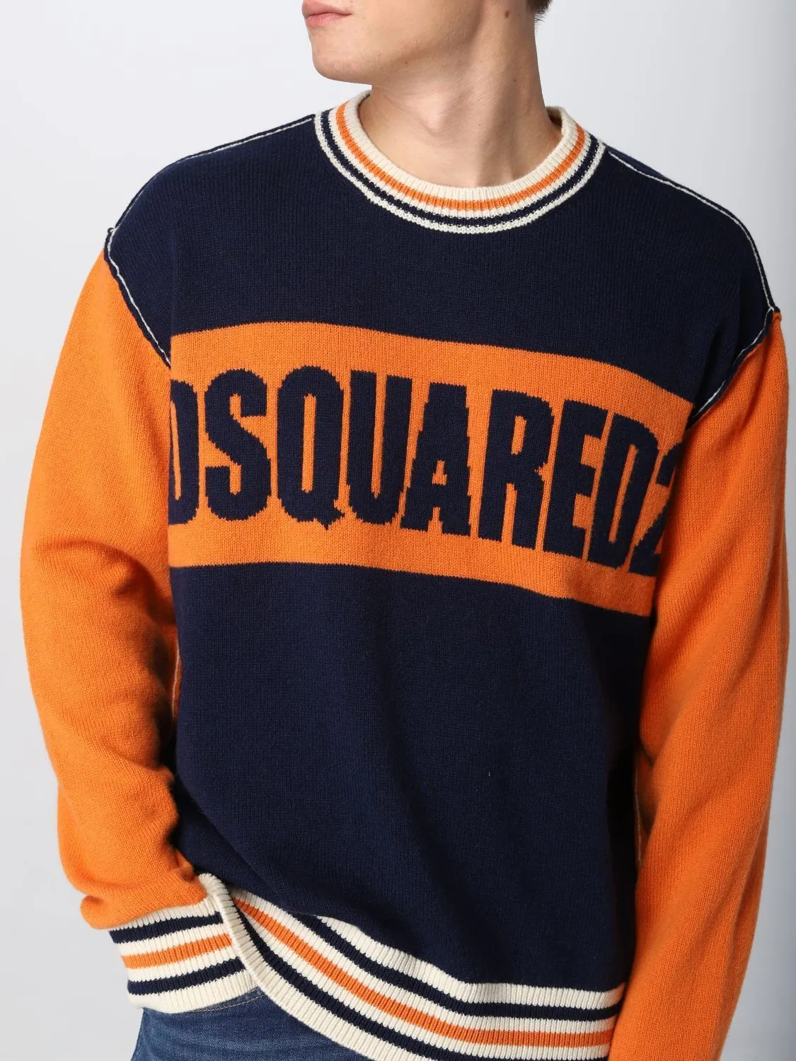 D SQUARED2  |Crew Neck Unisex Wool Street Style Long Sleeves Logo Luxury