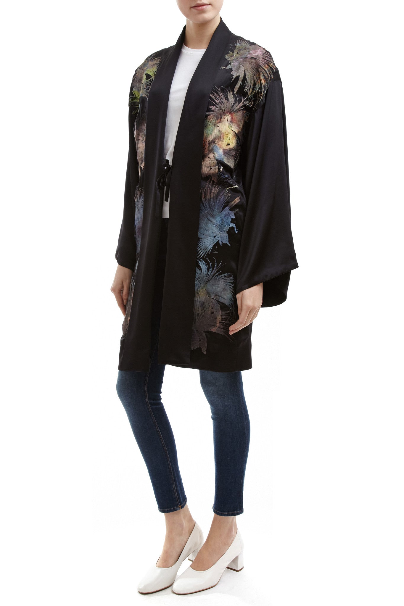 DAVONNA SHORT KIMONO BLACK