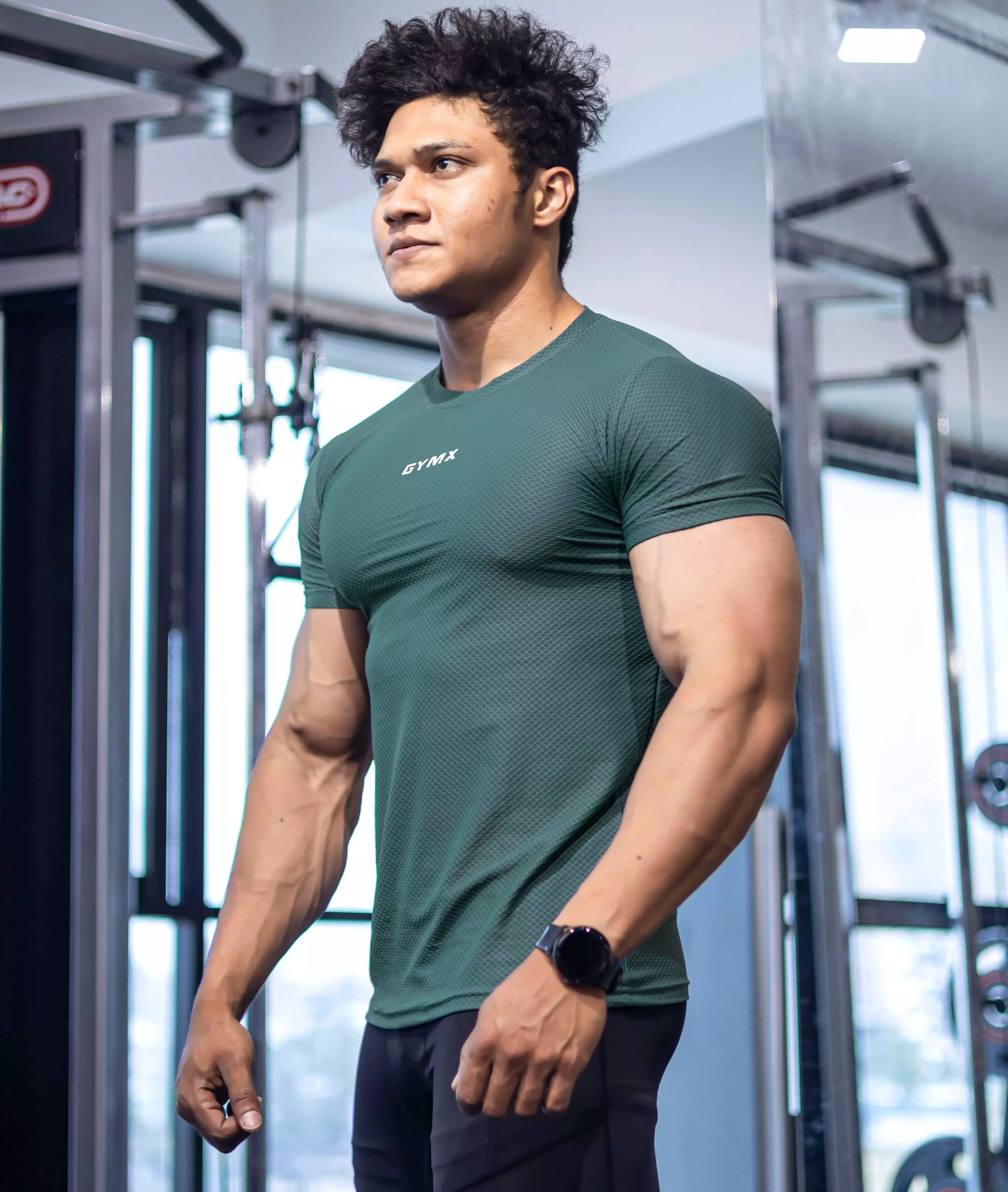 Diamond Cut GymX Tee: Reptile Green