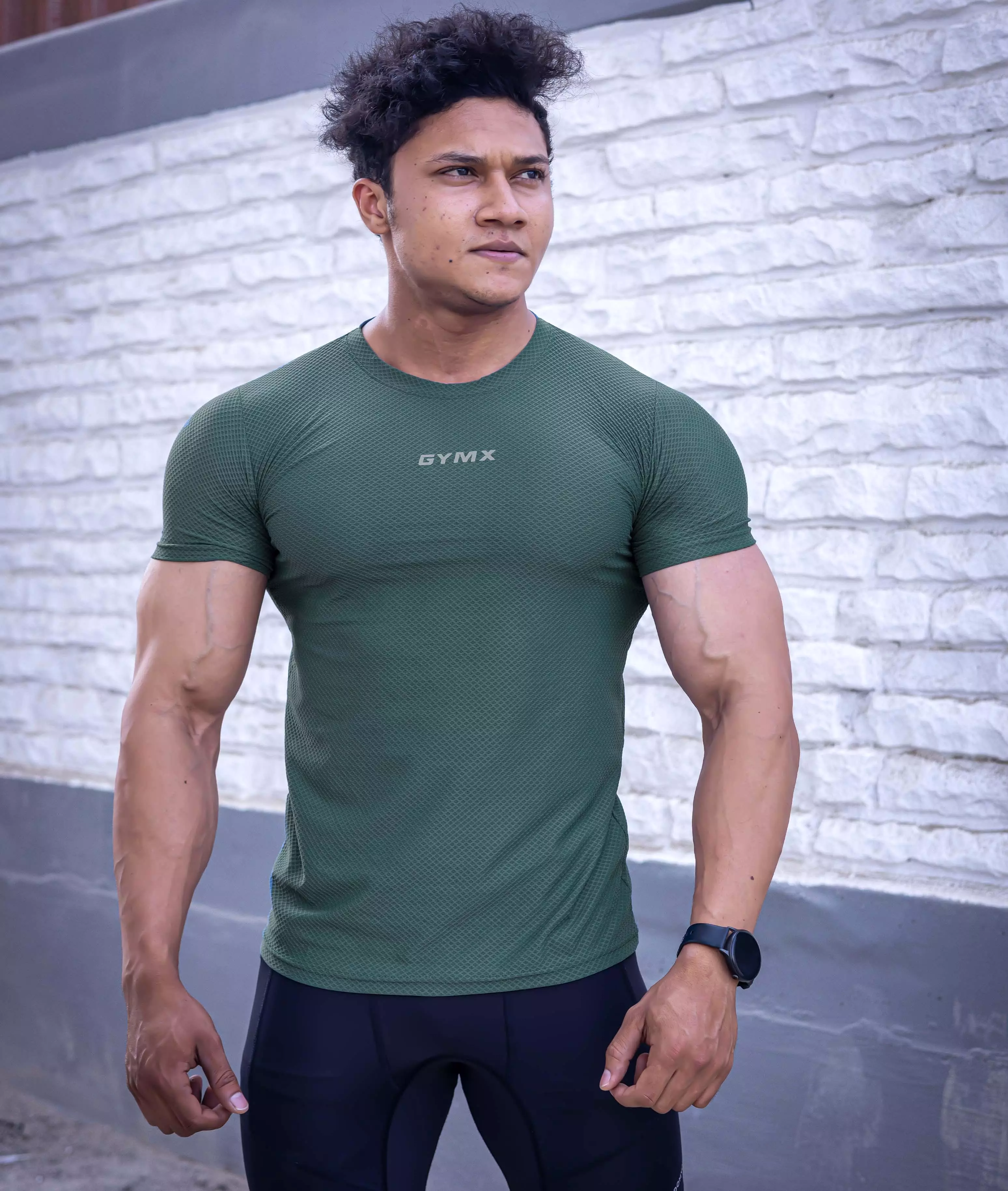 Diamond Cut GymX Tee: Reptile Green