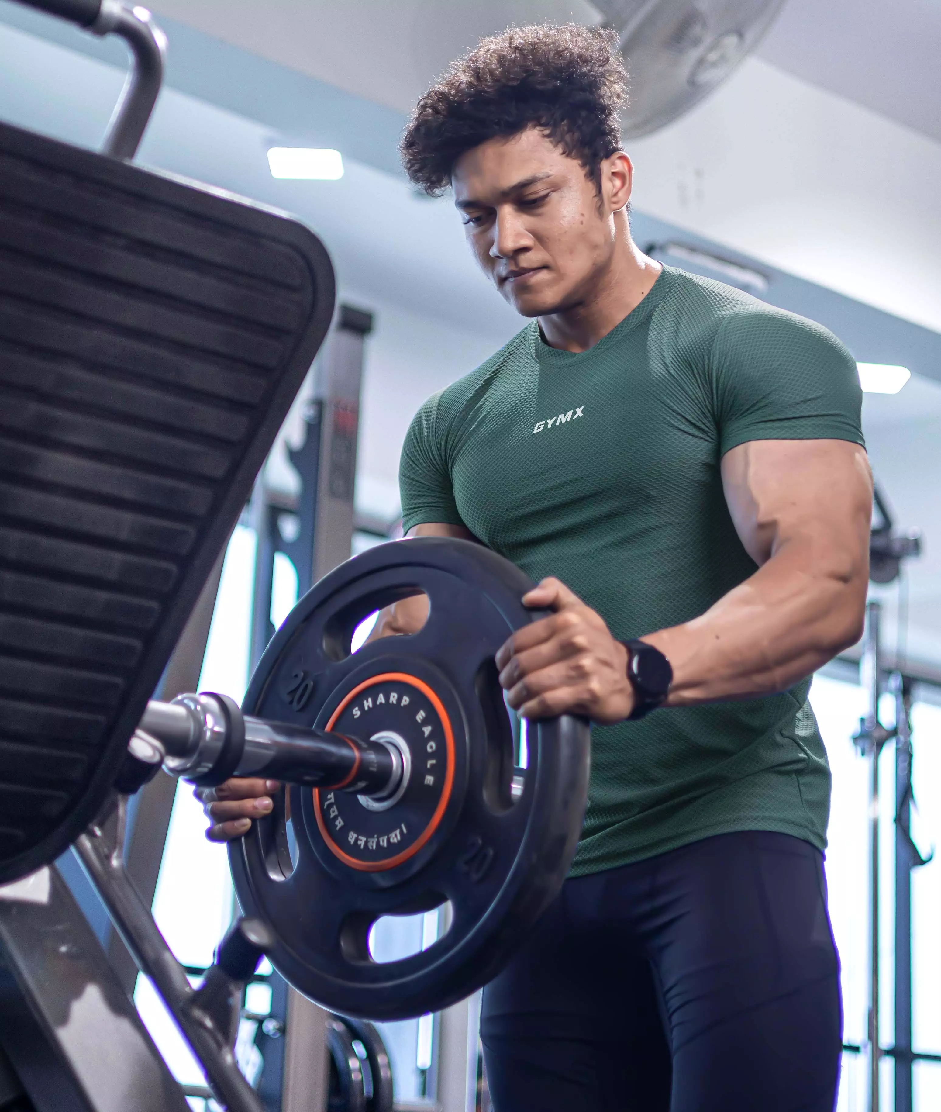 Diamond Cut GymX Tee: Reptile Green