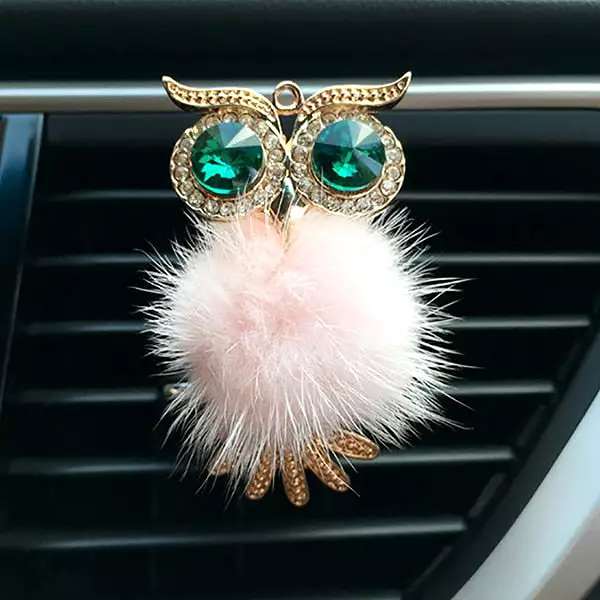 Diamond Fur Owl Car Air Freshener Auto Outlet Perfume Clip Scent Aroma Car