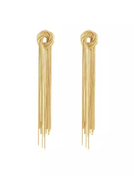 Dominique Statement Earrings, Gold