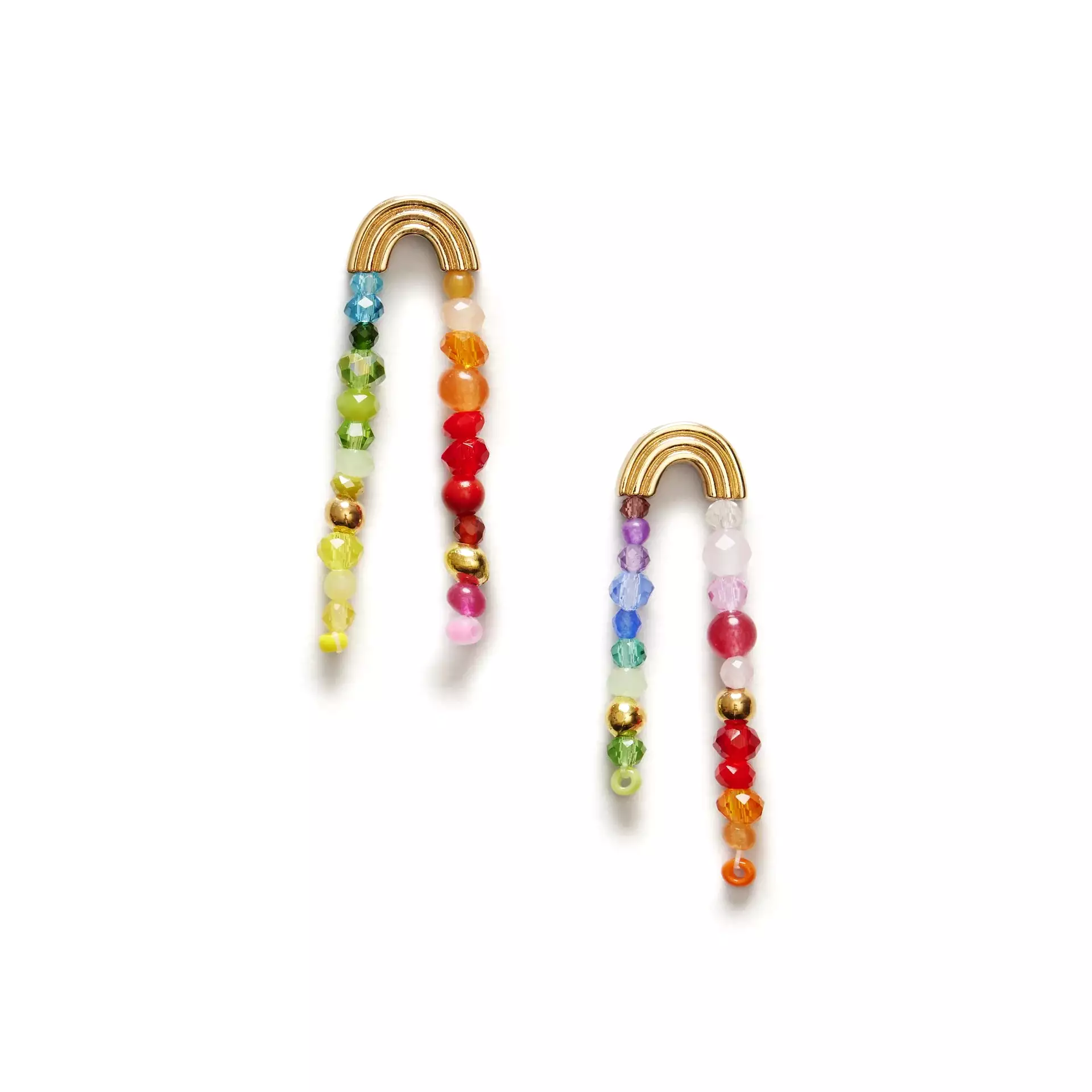 Double Raindow Earrings, Gold