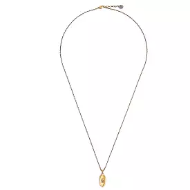 Double Signet Necklace, Gold