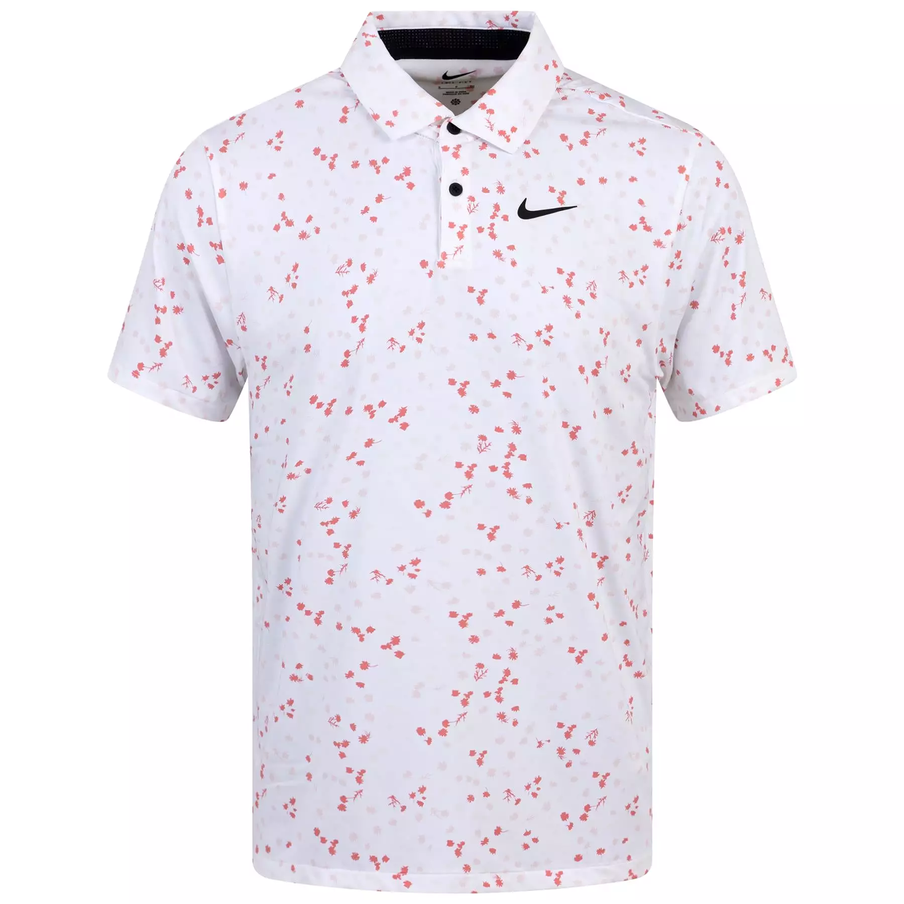 Dri-Fit Tour Micro Floral Polo White/Black - AW23