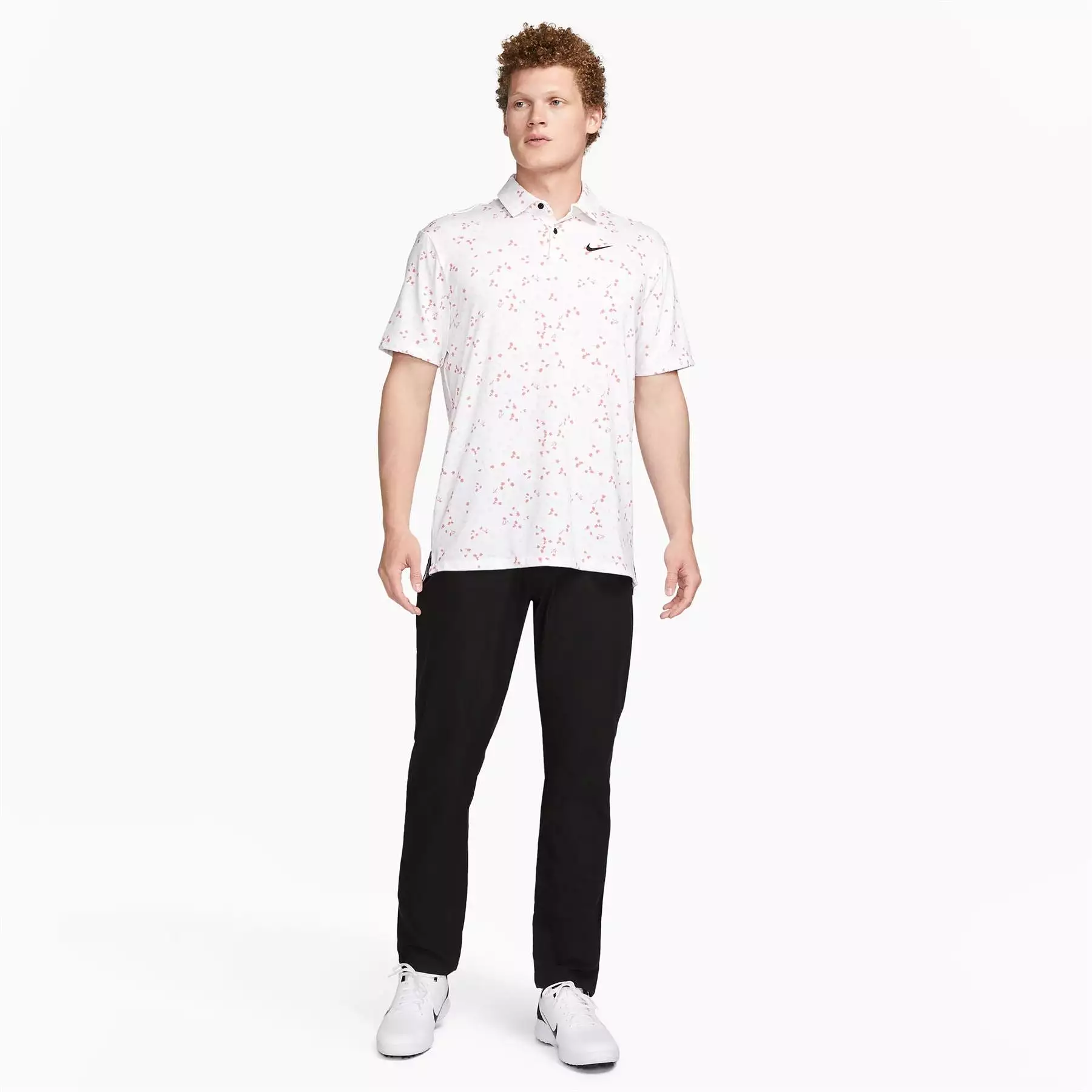 Dri-Fit Tour Micro Floral Polo White/Black - AW23