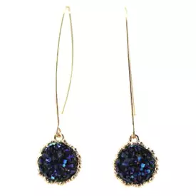 Druzy Style Hoop Earrings