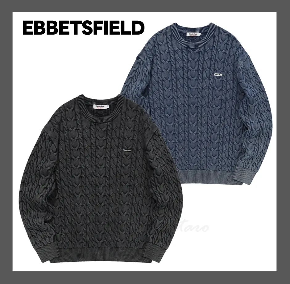 EBBETS FIELD FLANNELS  |Unisex Street Style Long Sleeves Logo Sweaters