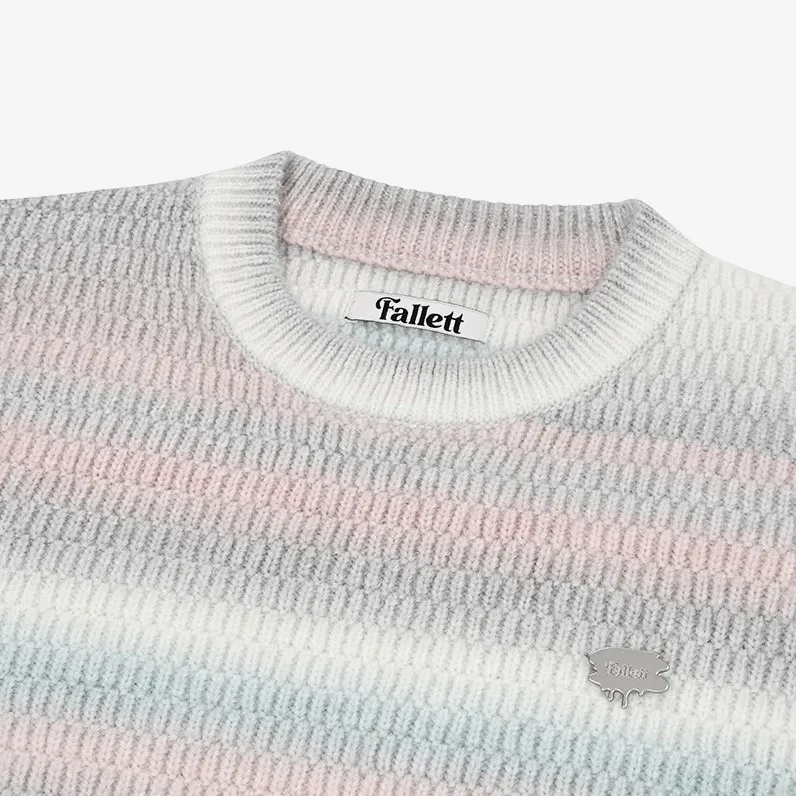 Fallett  |Stripes Unisex Street Style U-Neck Long Sleeves Logo