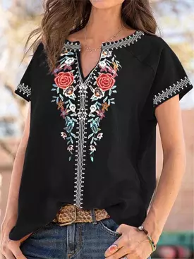 Flutter-Sleeve Embroidery Women Top