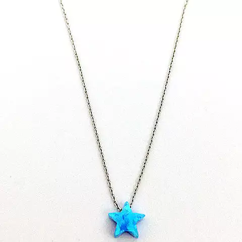 Gammie Opal Star Fine Chain Sterling Silver Necklace