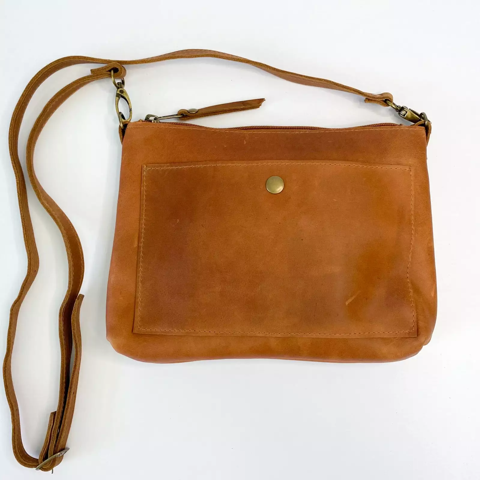 Gia leather tan crossbody bag