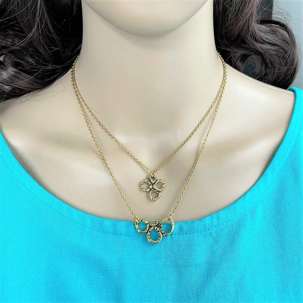 Gold Geometric Layered Necklace